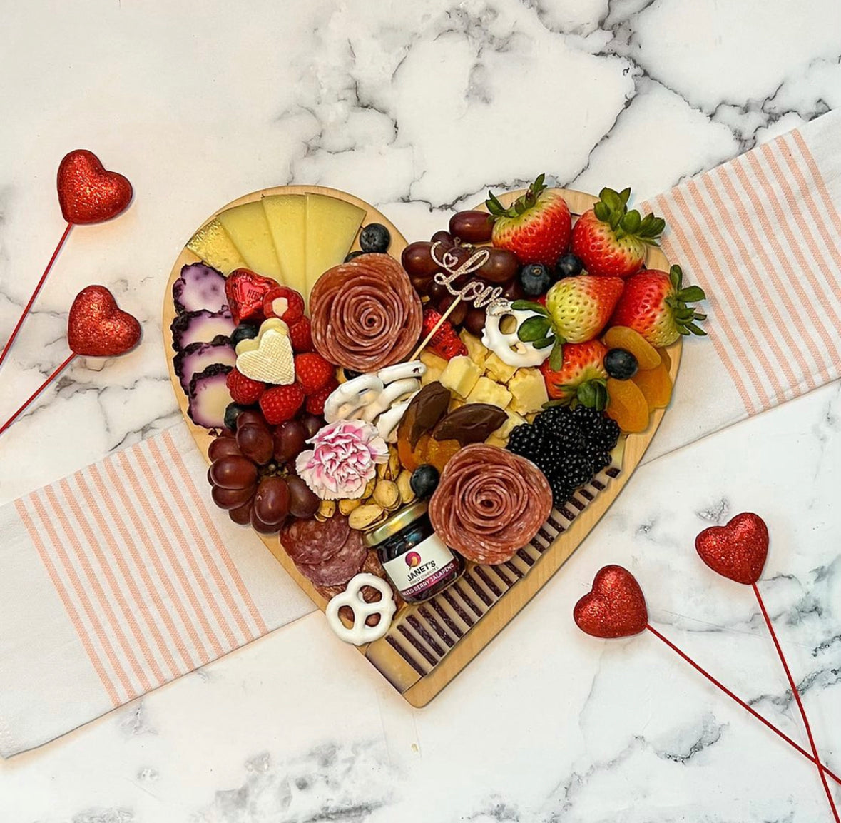 Heart Charcuterie Board